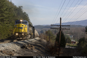 CSX 7364 West at Nicelytown